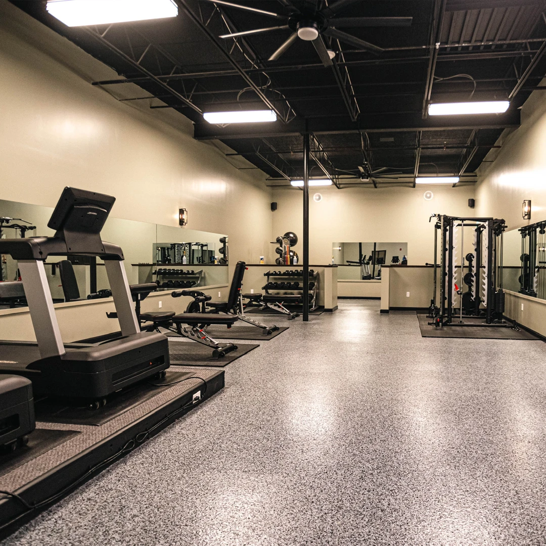 Commercial Space Epoxy Flake Flooring by Good Boy Coatings