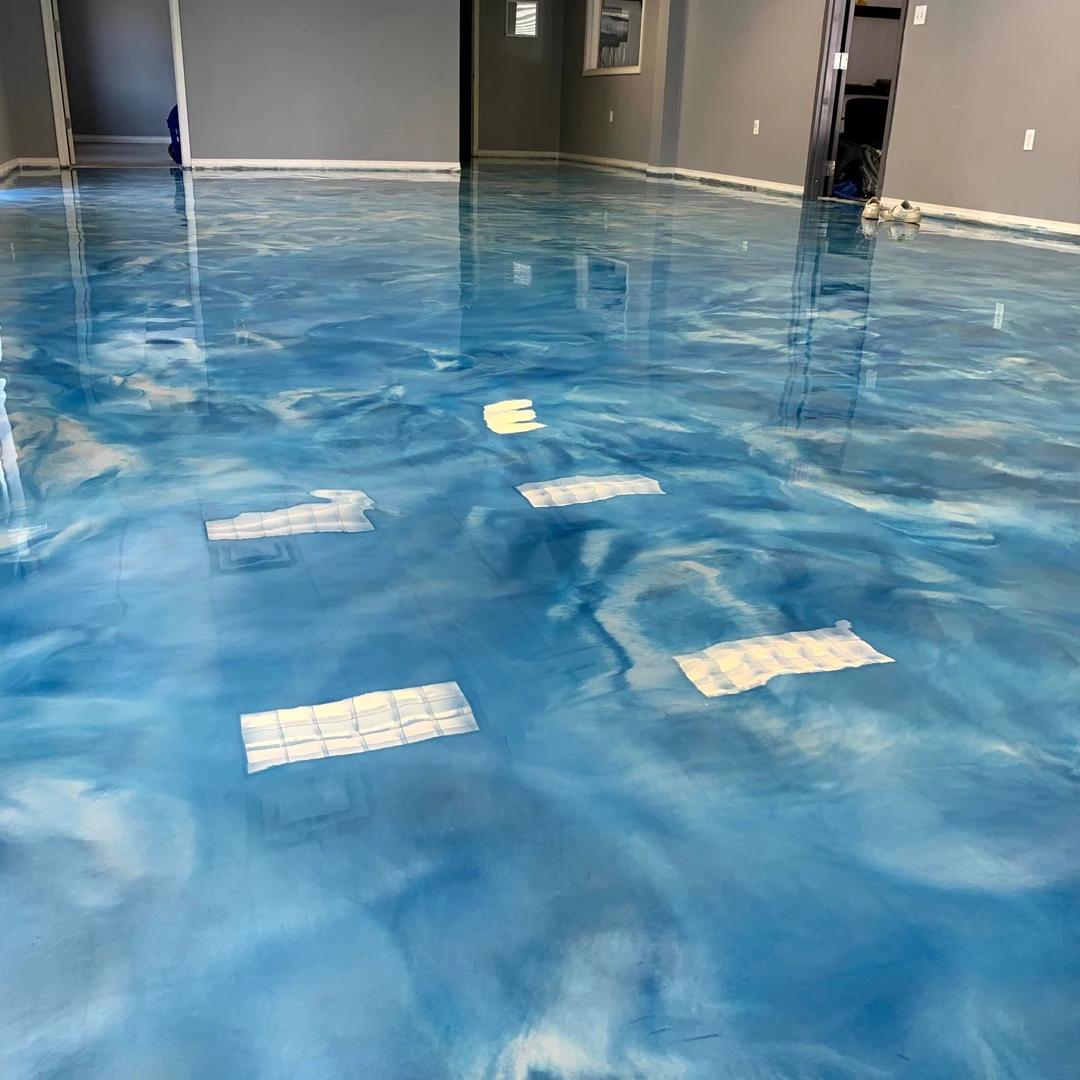 Commercial Space Metallic Epoxy Flooring by Good Boy Coatings