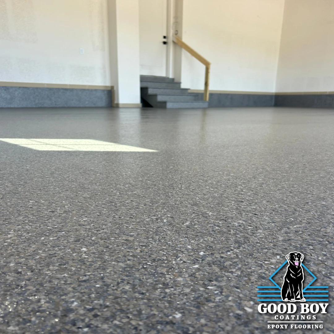 Garage Epoxy Flake Flooring by Good Boy Coatings
