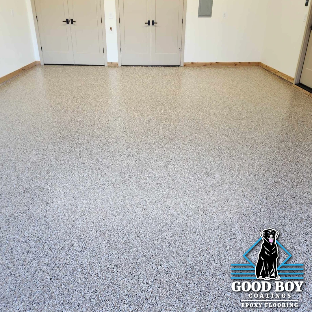 Garage Epoxy Flake Flooring by Good Boy Coatings
