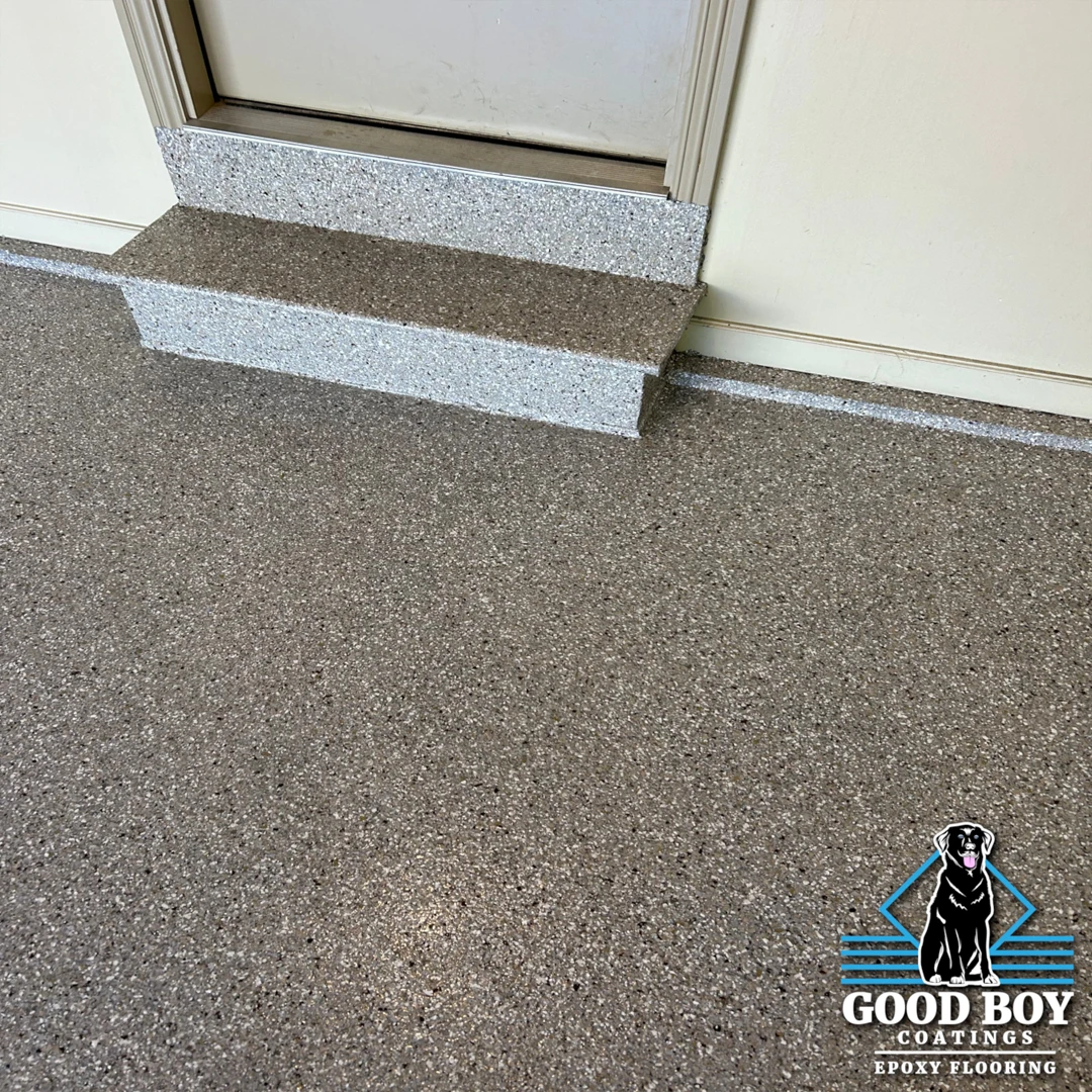 Garage Epoxy Flake Flooring by Good Boy Coatings