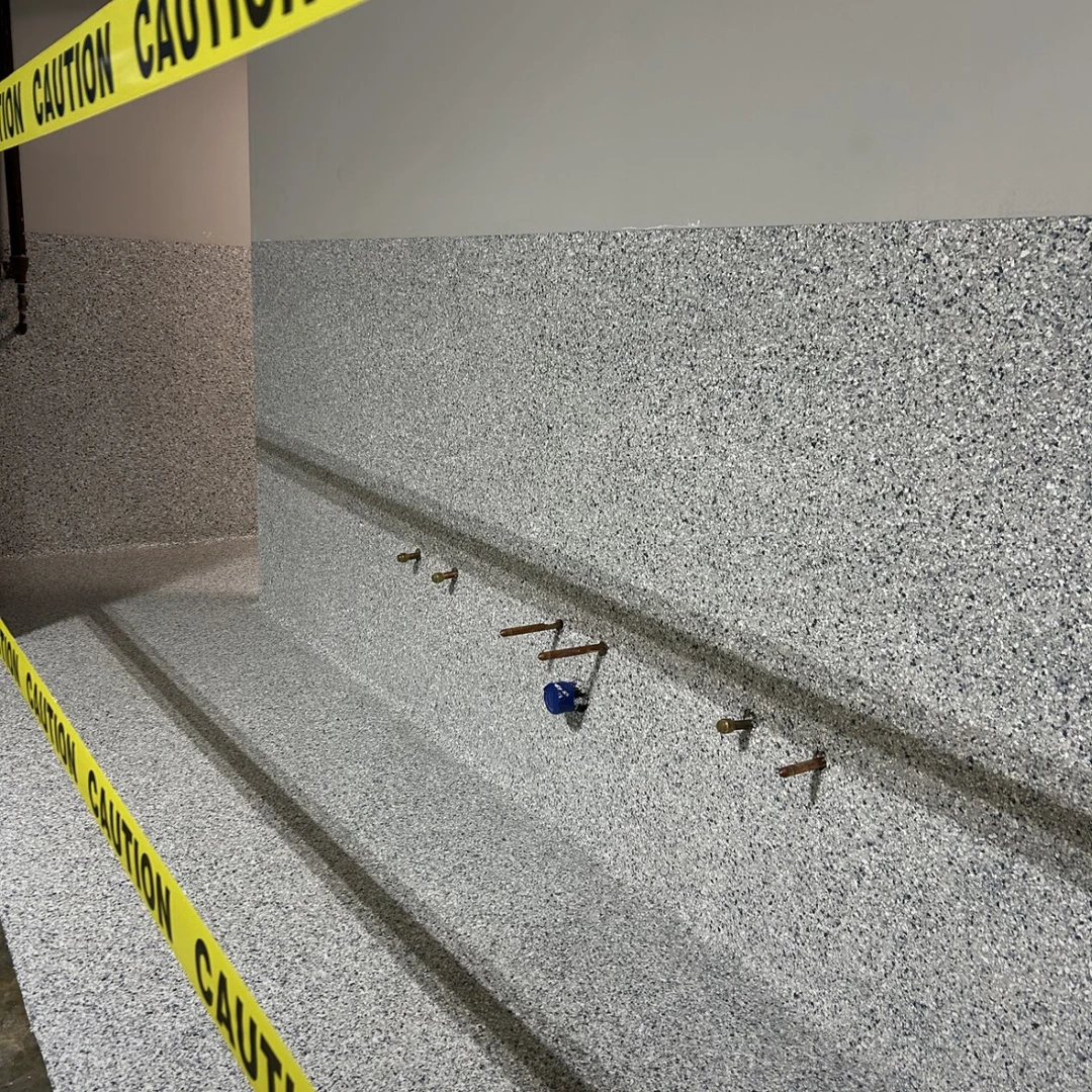 Commercial Epoxy Flake Flooring and Wall Treatment